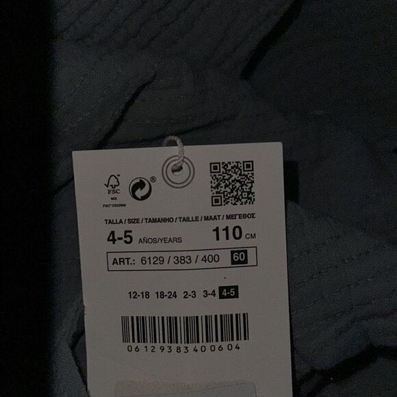 ZARA Kids | Gray-Blue | CONTRAST BUTTON TEXTURED OVERALLS - Picture 7 of 7